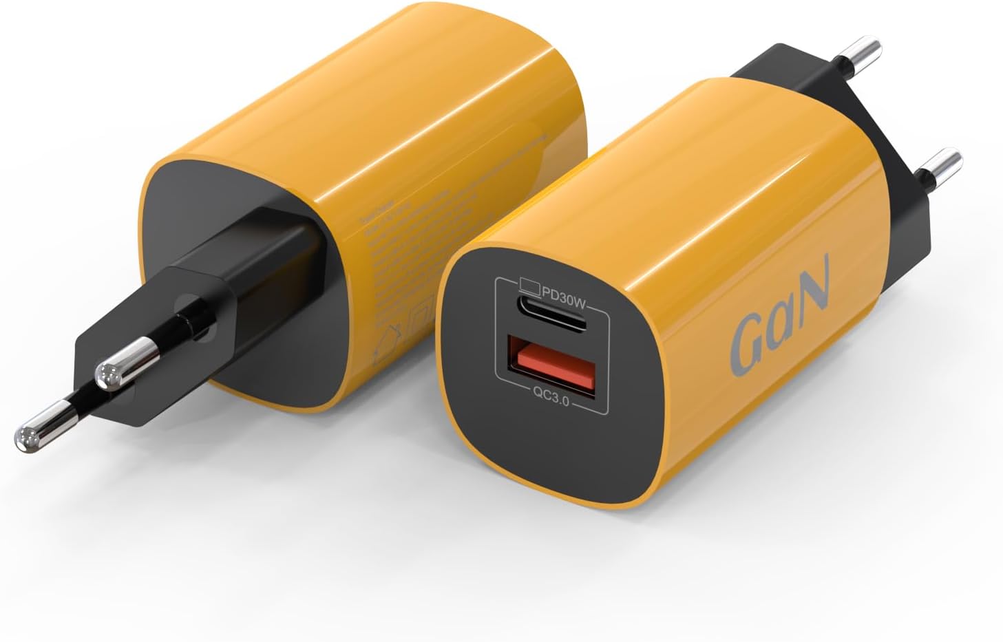 Detalle 2 de USB‑C GaN Ladegerät 30 W mit Power Delivery + QC 3.0 und USB‑A/GaN-Design (2‑Port) – Kompakt & schnell