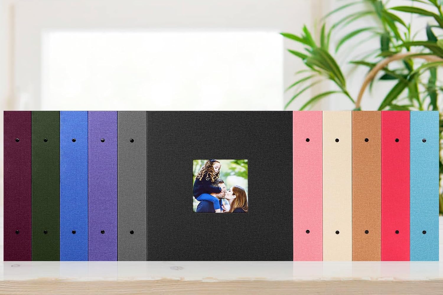 Thumbnail 6 de Benjia 6x4 photo album with 1000 pockets (slip-in), linen cover, burgundy (holds landscape & portrait 10x15cm)
