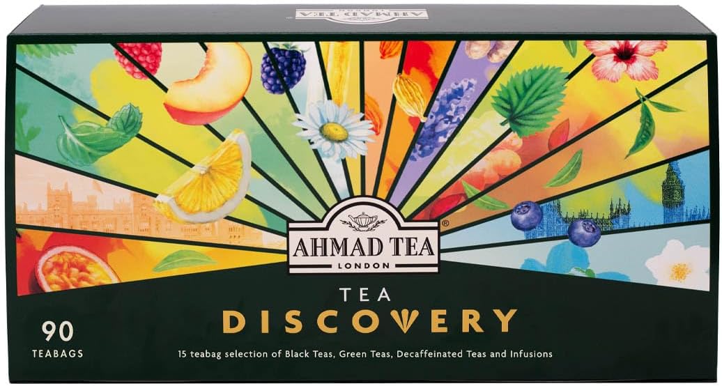 Detalle de Ahmad Tea Assortimento Degustazione 15 Miscele di Tè – Regalo raffinato e variegato per gli amanti del tè