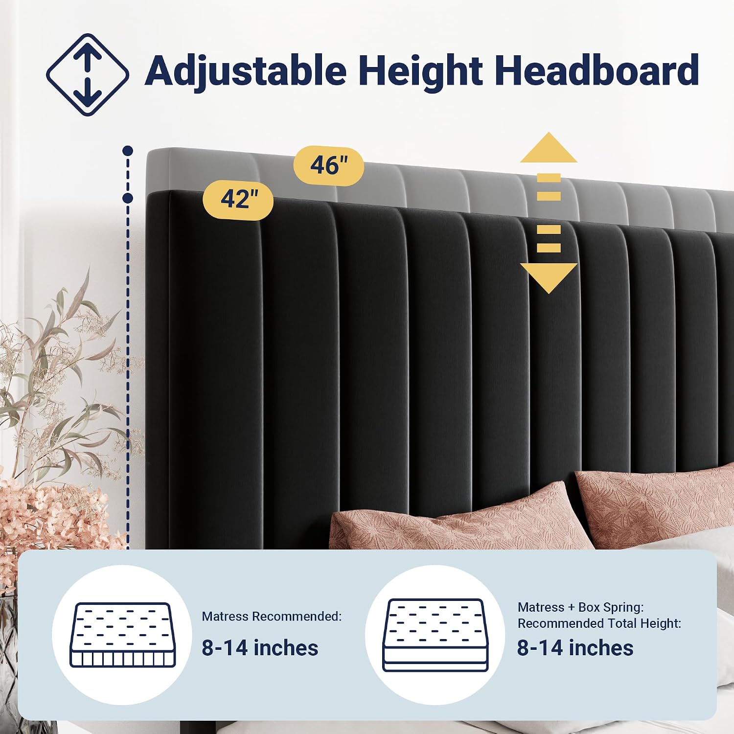 Detalle 2 de Allewie King Storage Bed Frame