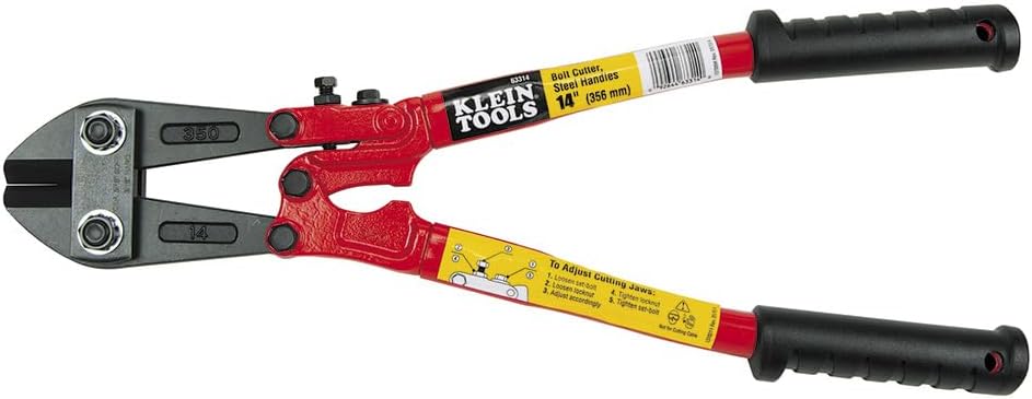 Klein Tools 63314 Tagliabulloni 14 pollici: taglio centrale per metalli morbidi, medi e duri