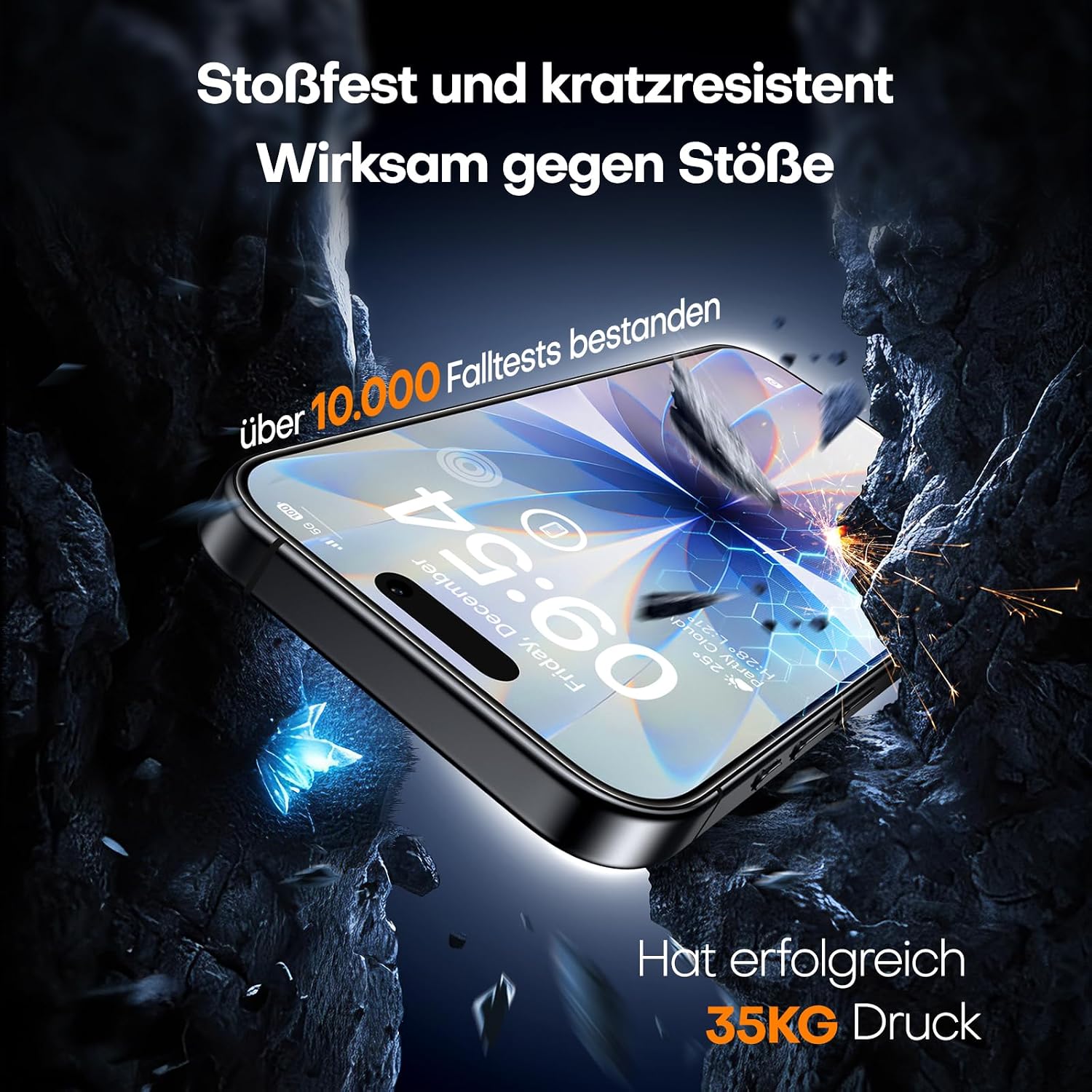 Thumbnail 6 de TAURI 2 Stück Panzerglas für iPhone 17, 6,3 Zoll – 9H Vollbildschutz mit staubfreier 1‑Schritt-Installation