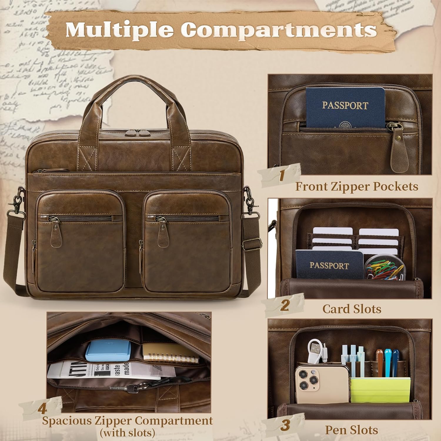 Thumbnail 2 de RAINSMORE Messenger Bag 15.6in Laptop