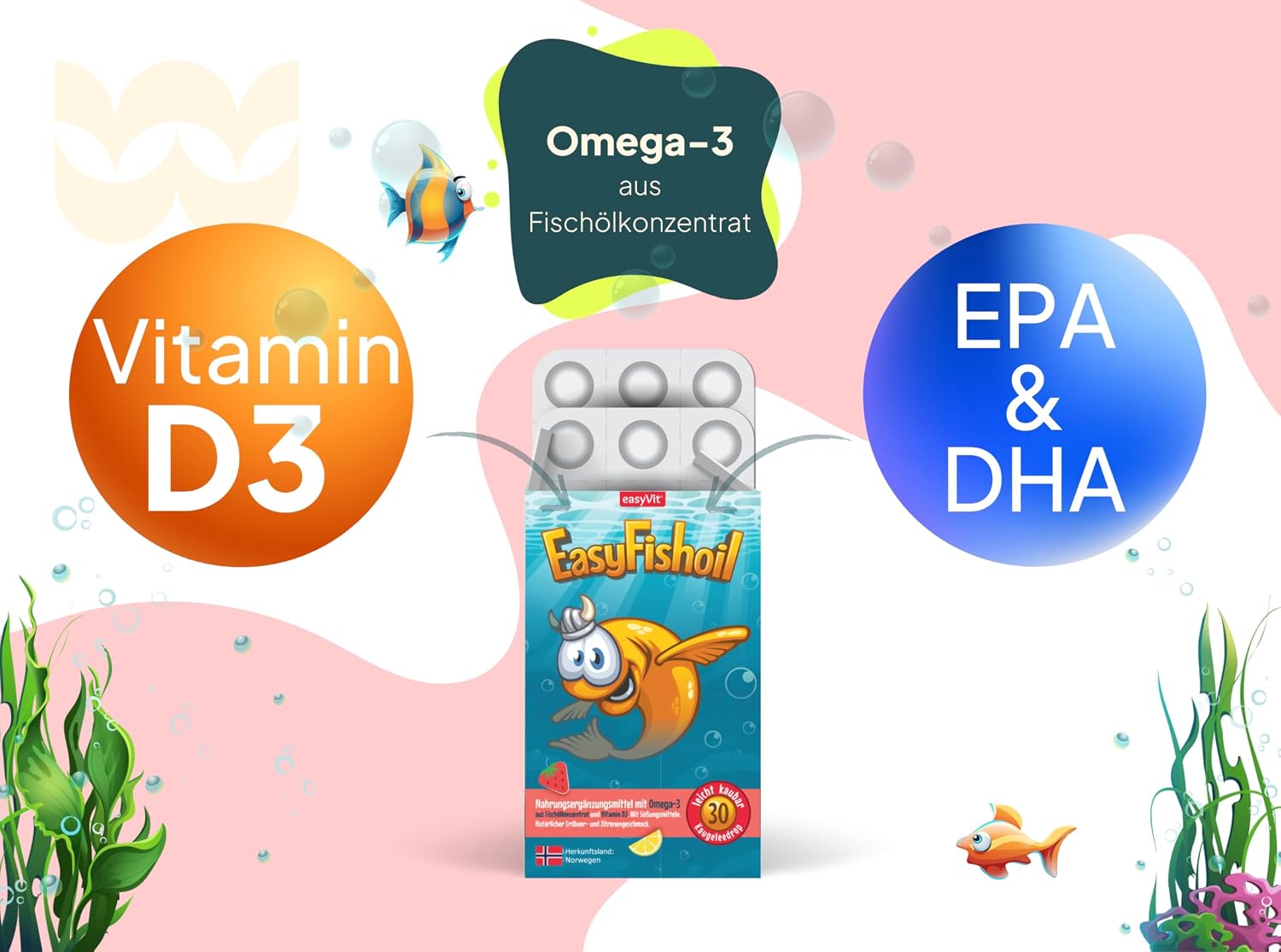 Thumbnail 3 de EasyFishoil Omega-3 Jelly für Kinder mit D3 – Soft Jellies für 30 Tage