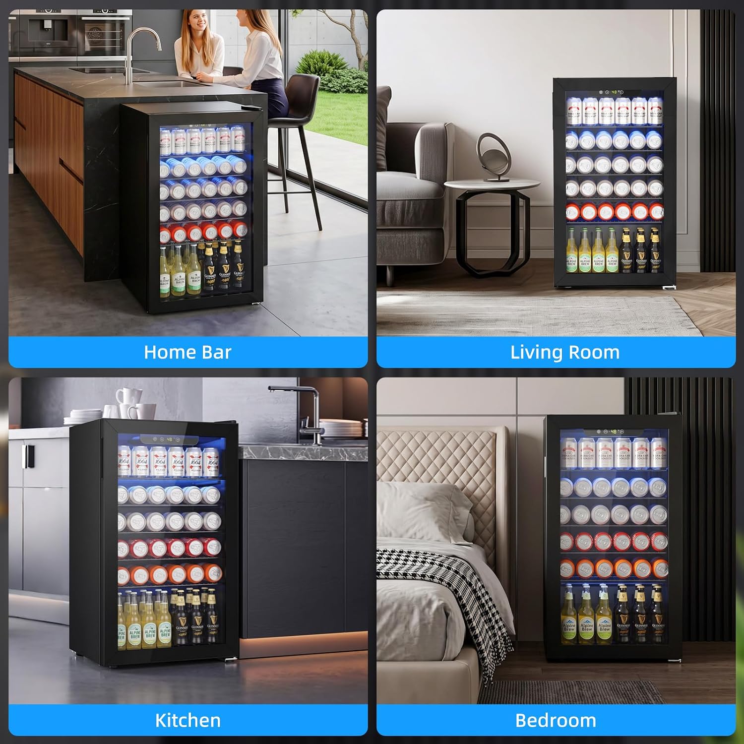 Thumbnail 6 de Antarctic Star JC-91VEL-F Beverage Refrigerator, 3.1 cu. ft., 4 Shelves