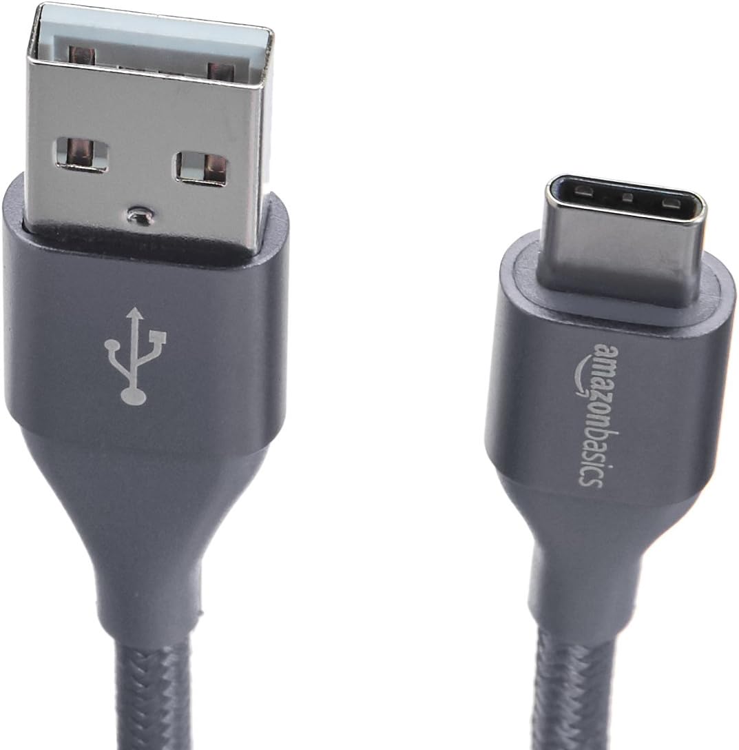 Thumbnail 2 de Amazonベーシック UTC-C-A-2.0-6FT-GRY USB-A to USB-Cケーブル 1.8m、ナイロン編み・USB 2.0