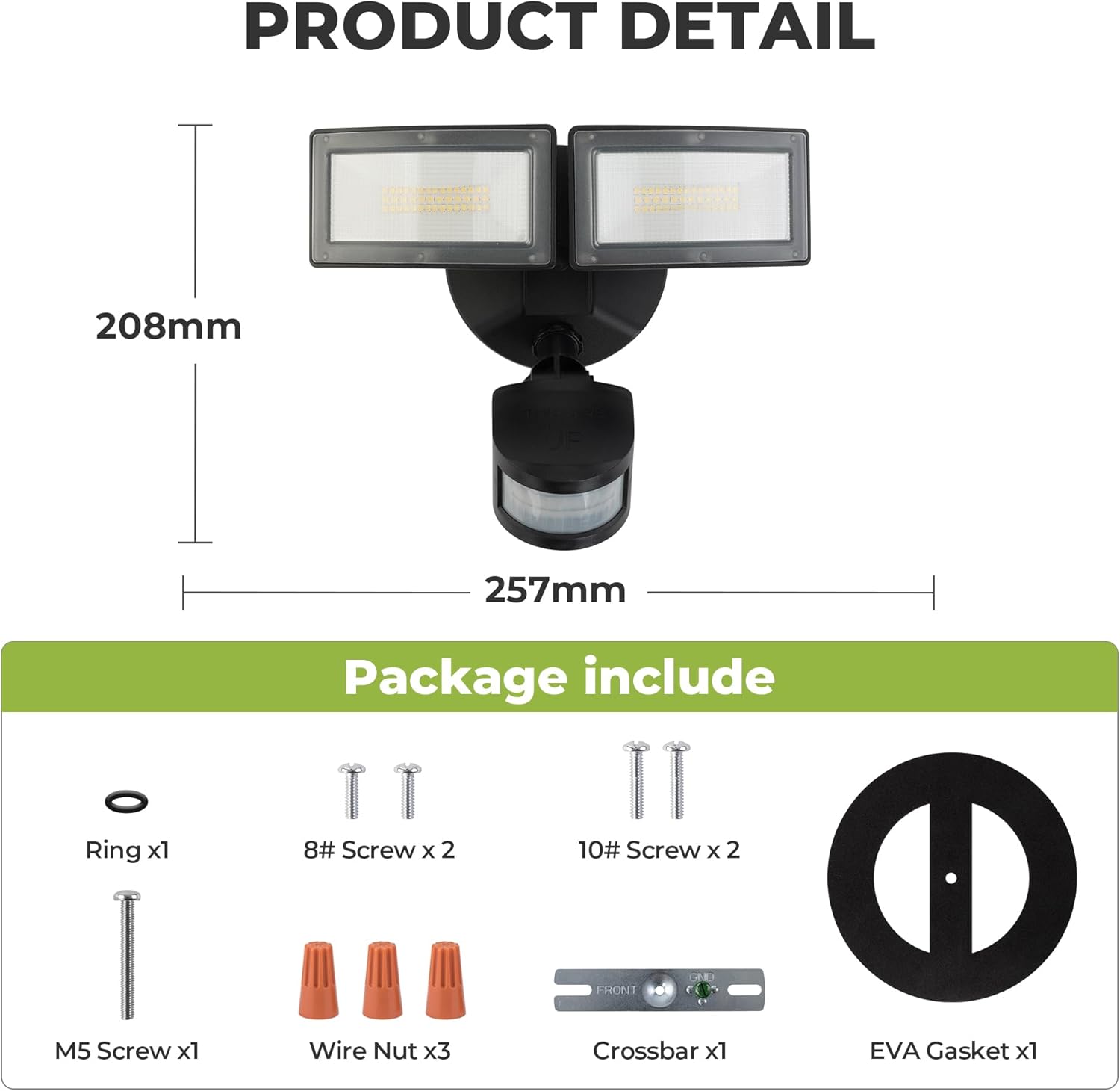 Thumbnail 6 de LUXFLY 38W LED Motion Sensor Flood Light 🌧