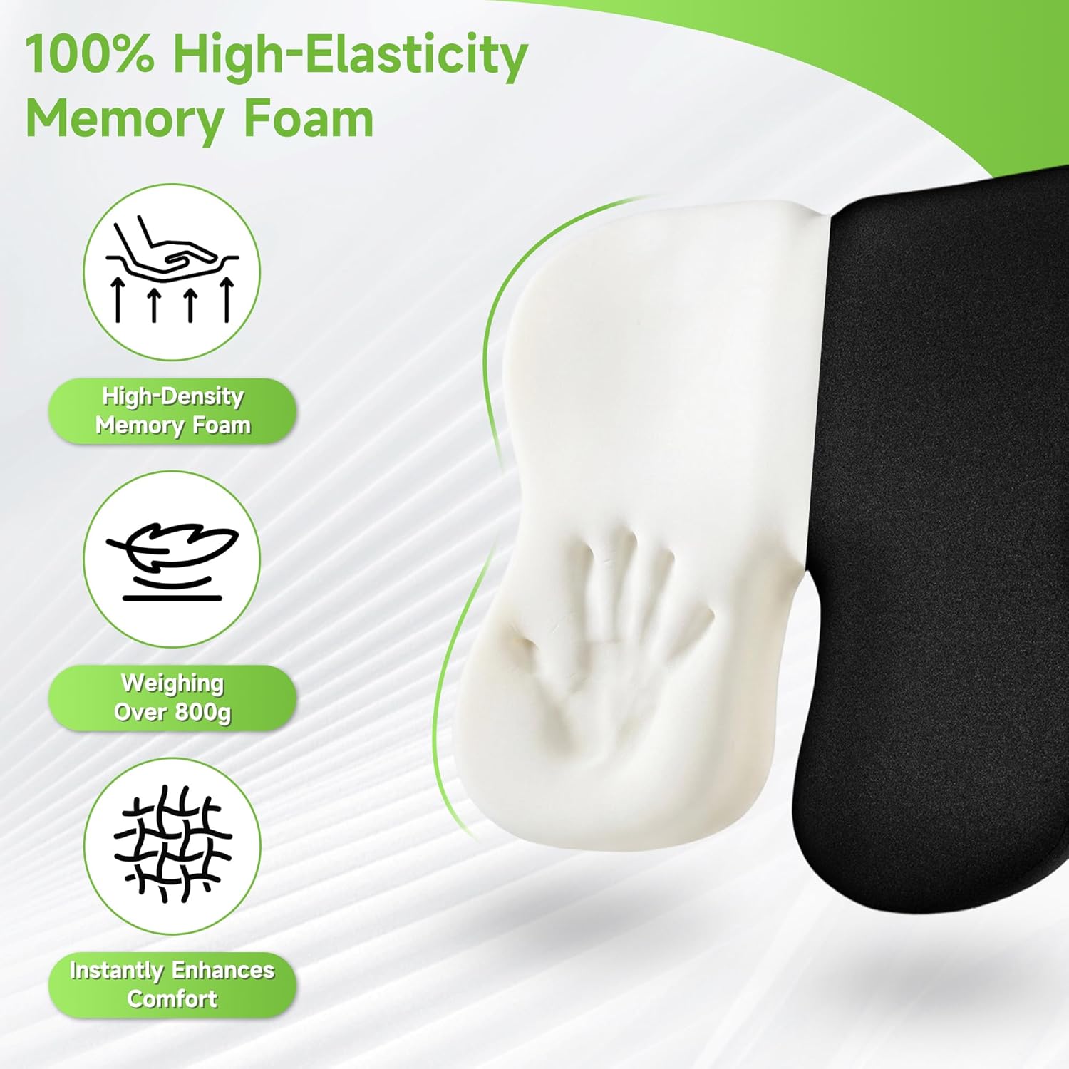 Detalle de Coussin Coccyx – Coussin Chaise Bureau Ergonomique avec Ouverture Centrale et Mousse à Mémoire de Forme