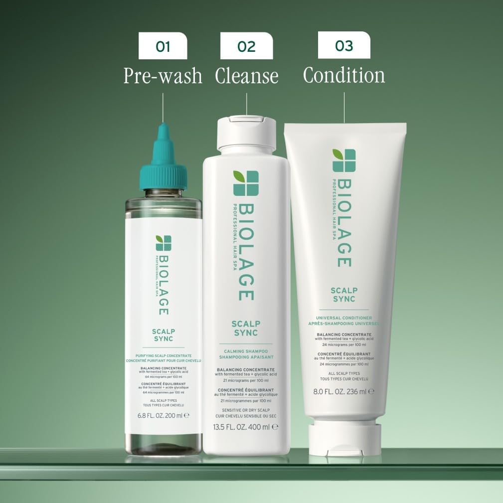 Thumbnail 6 de Biolage Scalp Sync Calming Shampoo (400ml) with Glycolic Acid for Dry or Sensitive Scalps