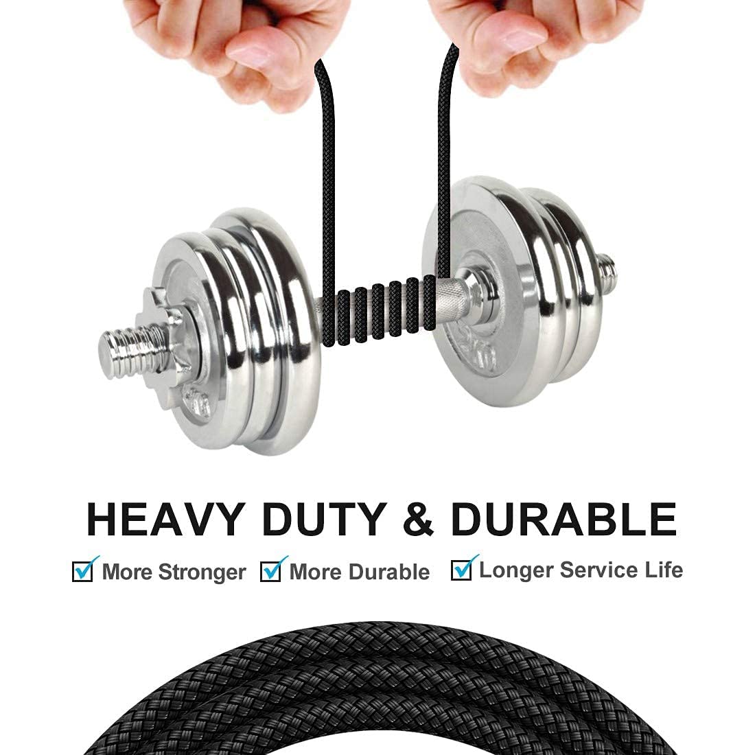 Detalle 2 de CLEEFUN 6m (20ft) USB-A to USB-C extra-long cable with QC 3.0 fast charging