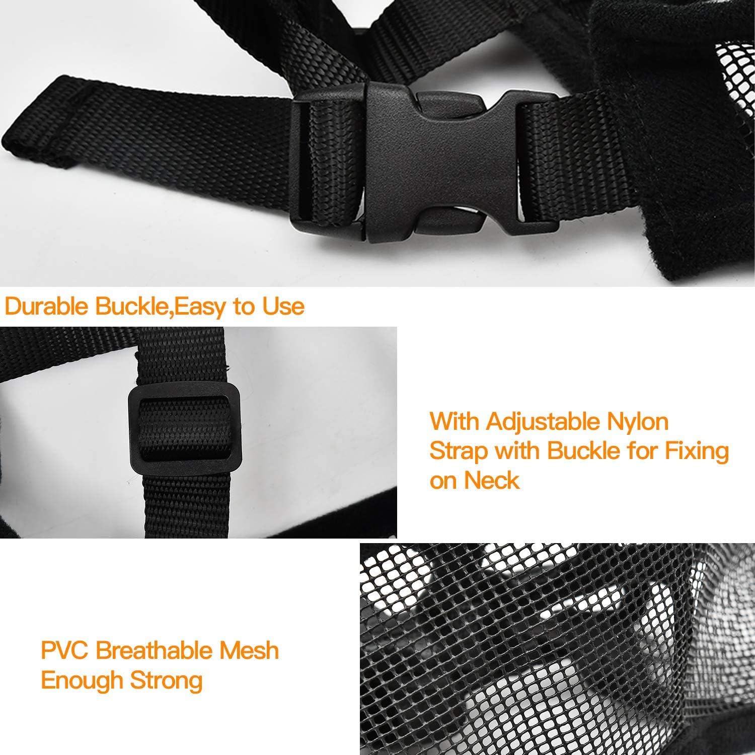 Thumbnail 6 de Adjustable Short Snout Dog Muzzle (Mesh) for Bulldogs, Pugs & More – Breathable Mouth Cover