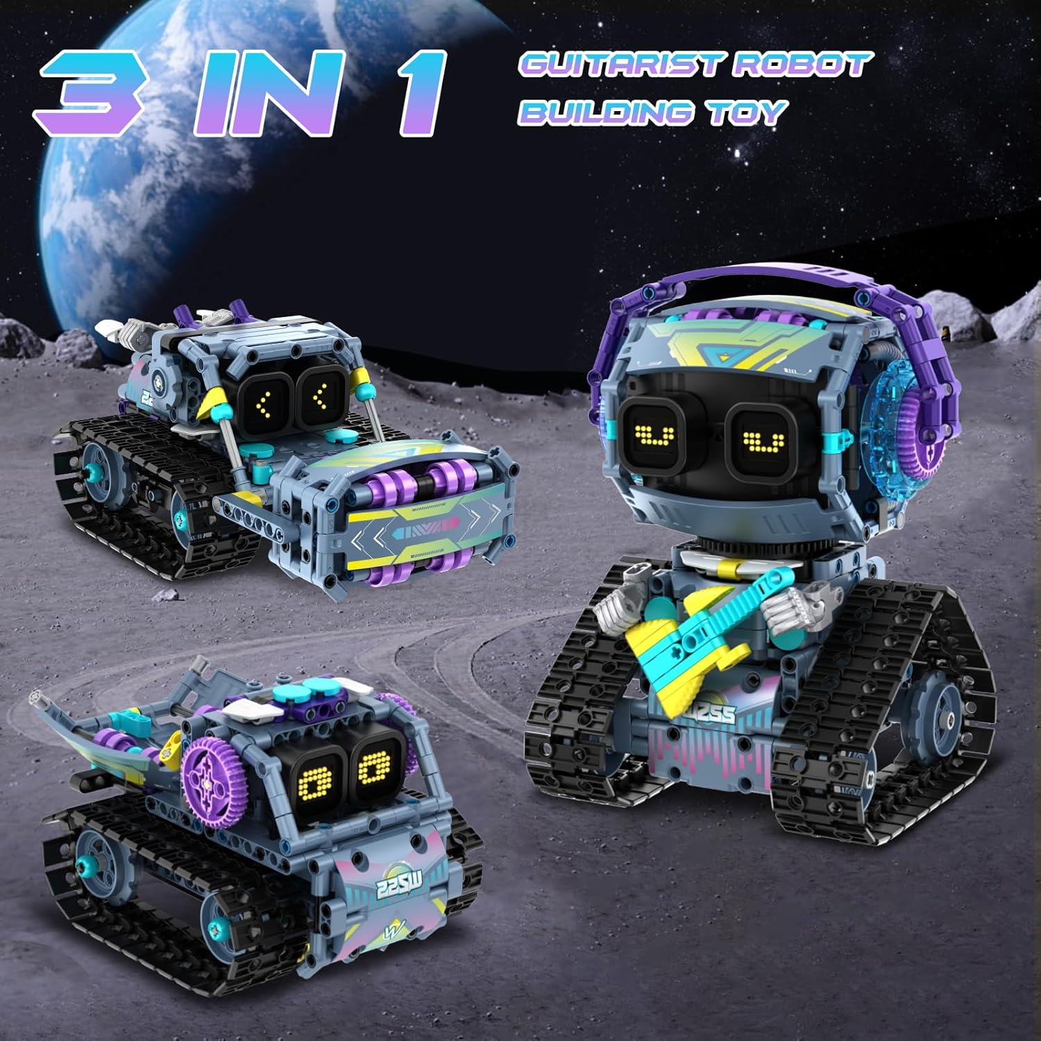 Detalle de QHECTTY 3-in-1 STEM Robot Kit 433 pcs 🤖