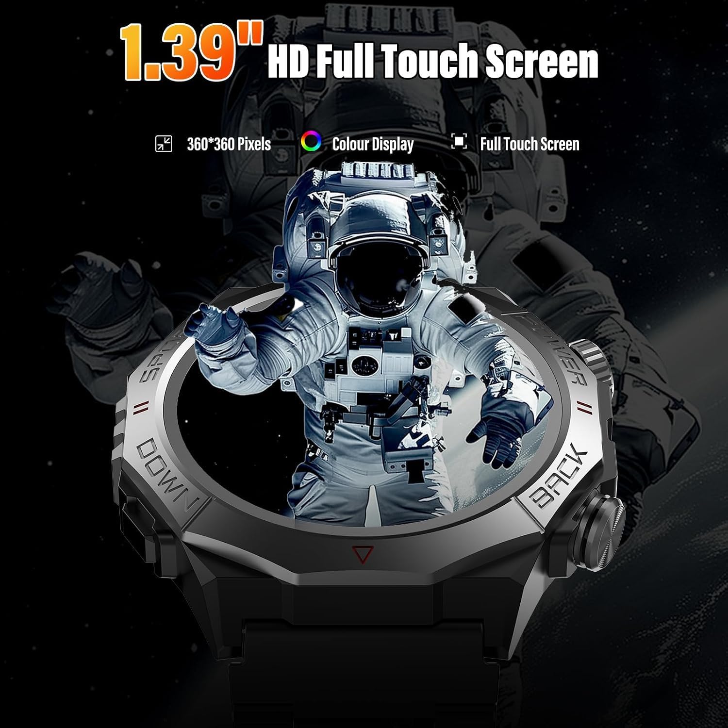 Thumbnail 3 de Atheewon S10 Military Smart Watch for Men: Dual‑Mode Calling, 100+ Sports Modes and IP68 Durability