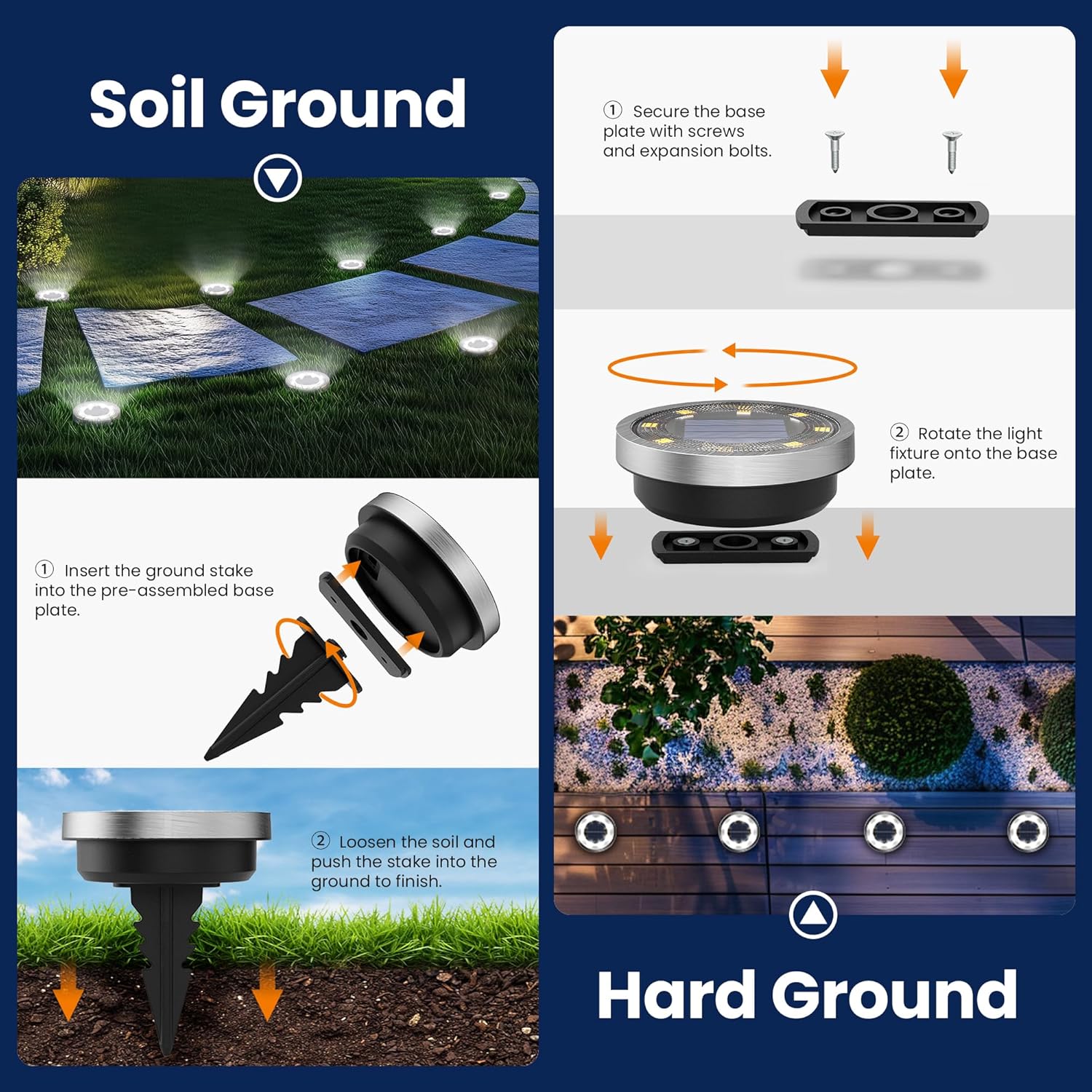 Thumbnail 4 de Solpex solar ground lights for outdoor garden paths (IP65, cold white, 10-pack)