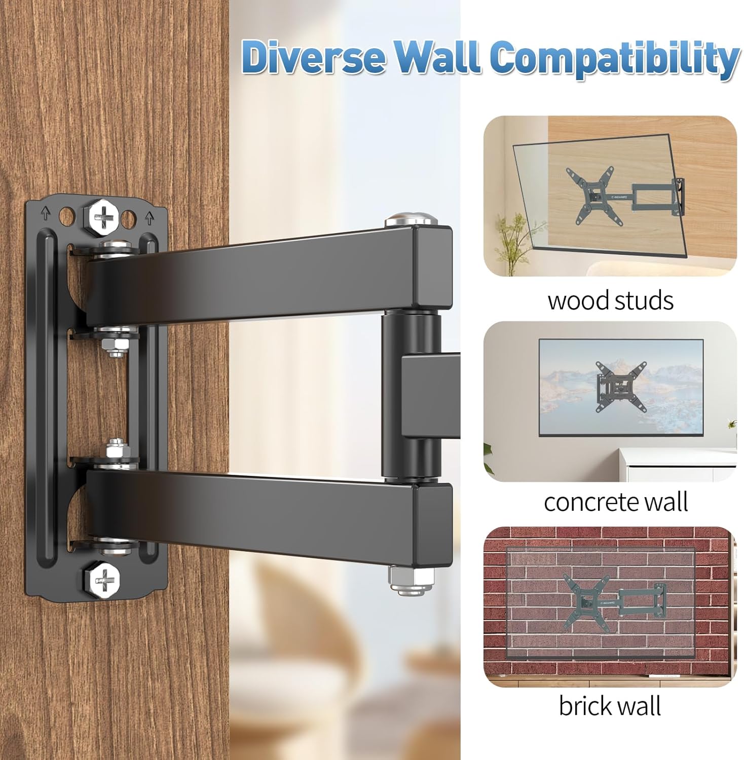 Thumbnail 5 de Full Motion TV Wall Mount 44 lbs
