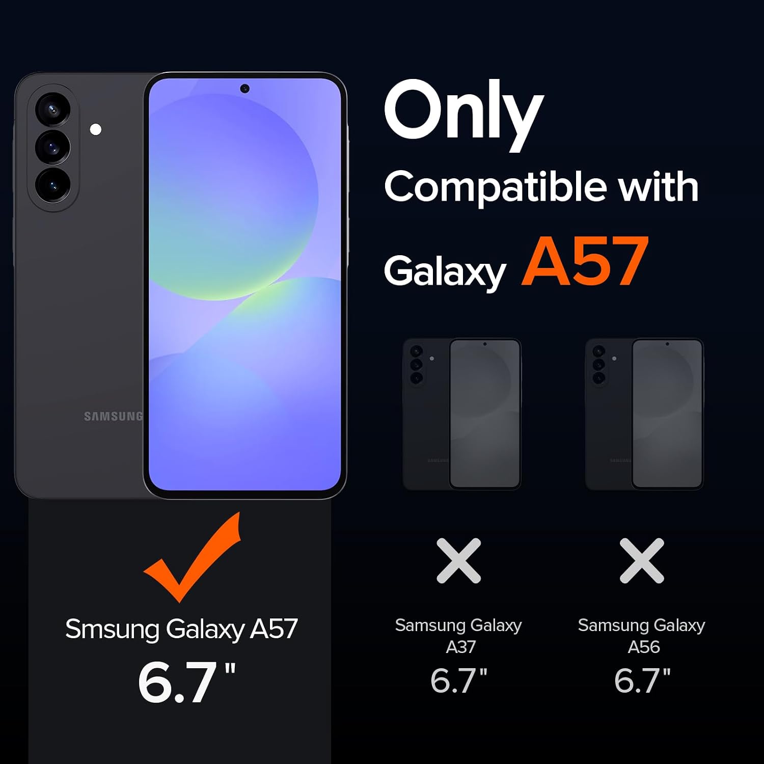 Thumbnail 1 de iVoler Cover Magnetica per Samsung Galaxy A57 5G con Pellicole Protettive e Corpo Opaco, Custodia MagSafe Traslucida Arancione