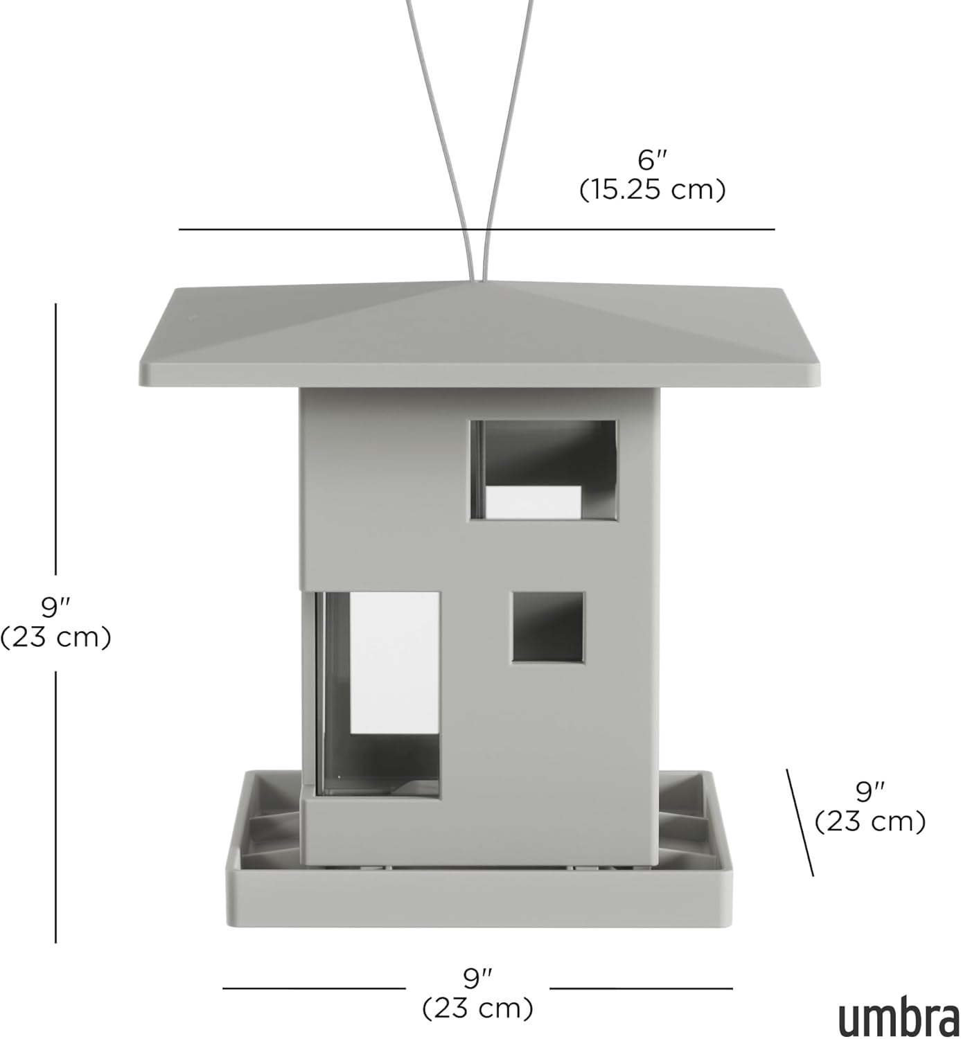 Thumbnail 2 de Umbra Bird Cafe Vogelfutterspender mit modernem Hausdesign für Terrasse und Garten