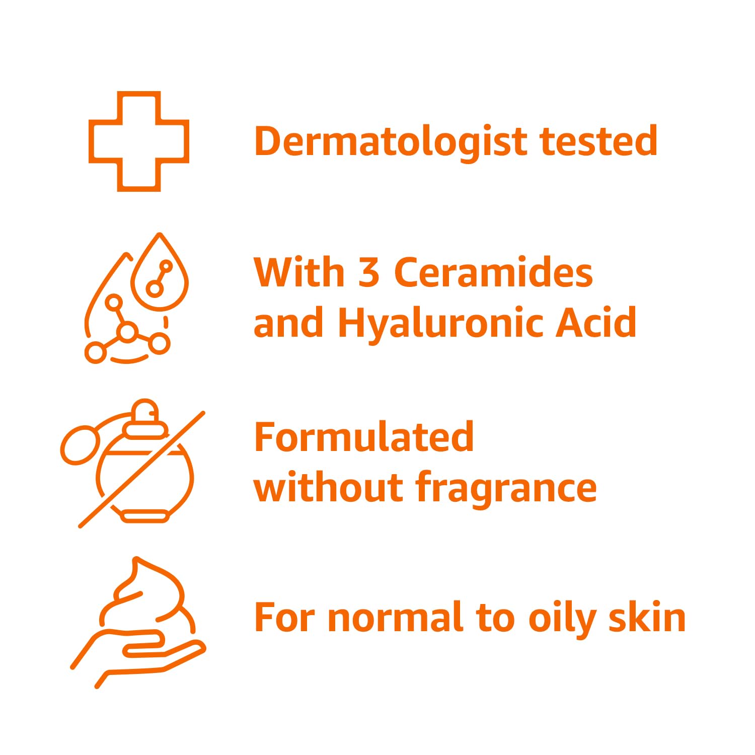Detalle de Amazon Basics Foaming Facial Cleanser with Ceramides & Hyaluronic Acid (12 fl oz) — Fragrance-Free Daily Face Wash