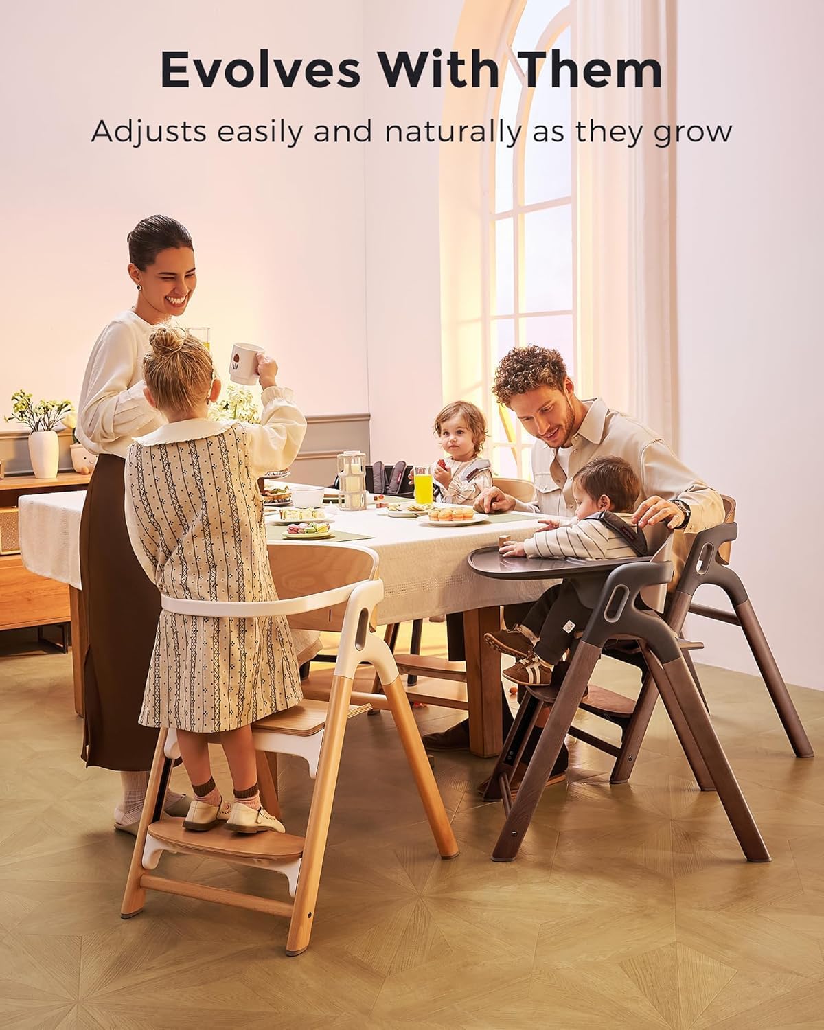 Thumbnail 2 de Momcozy DinerPal Wooden High Chair 140KG