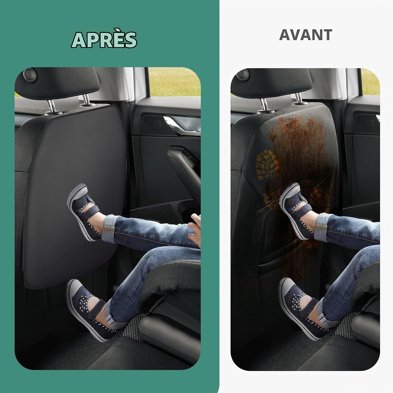 Thumbnail 6 de Romon Seat kick pad without hood-Black-2pcs autostoelbeschermer, waterdicht, set van 2