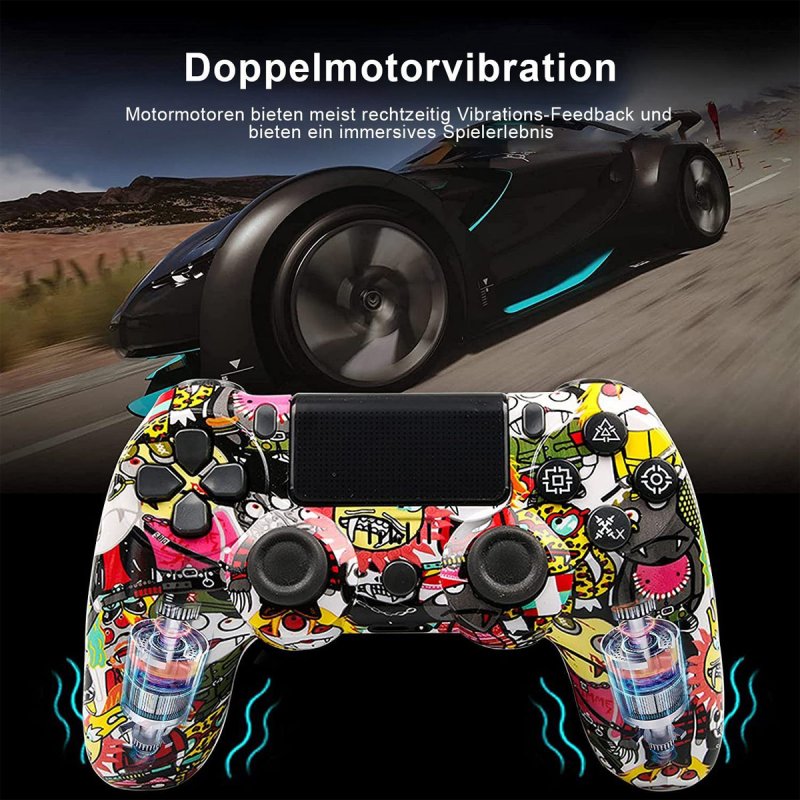 Thumbnail 2 de Kinsi P4YXSB Gamepad: mando inalámbrico Bluetooth para PS4 con vibración y diseño colorido