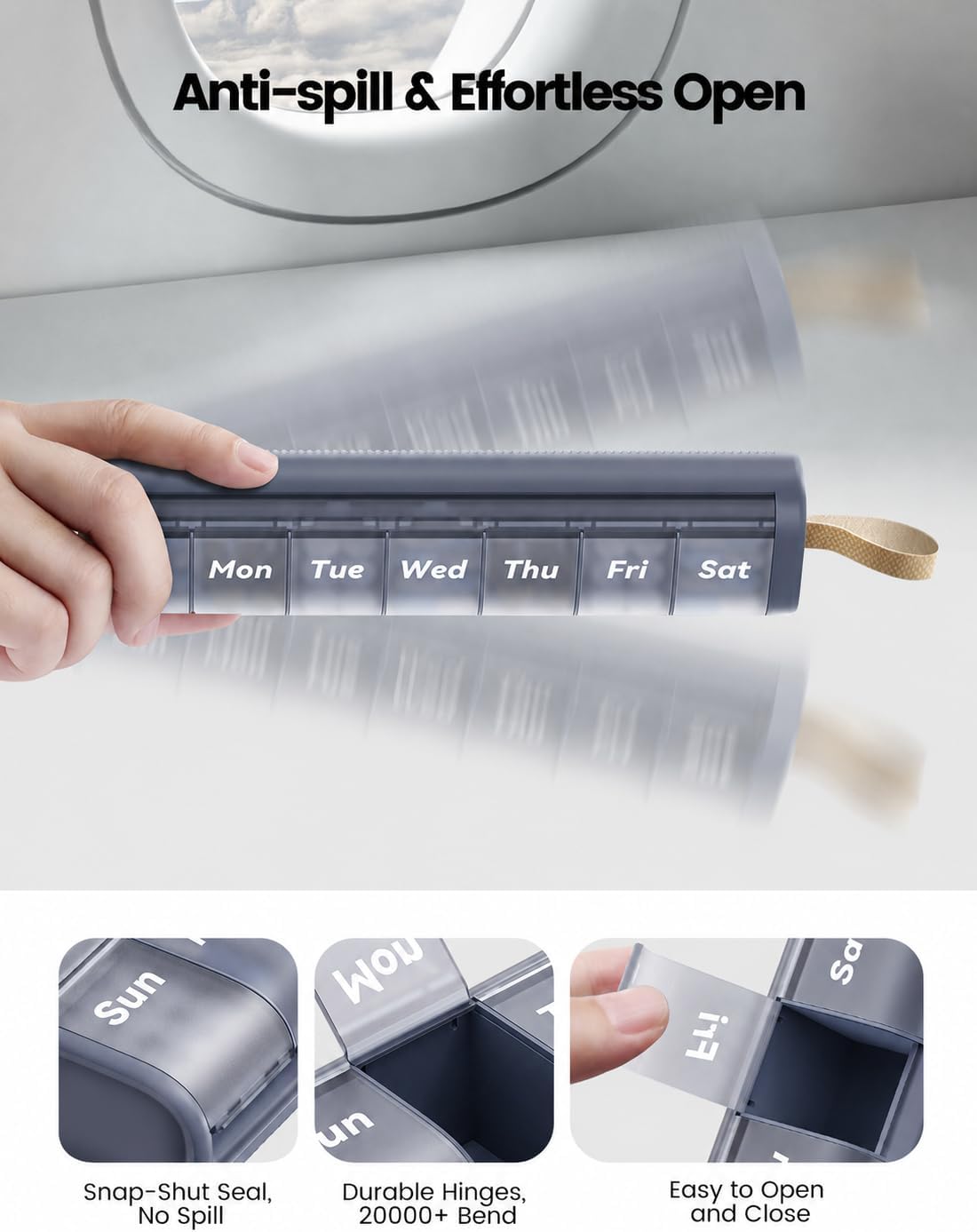 Detalle 1 de Ideerfit Pill Organizer, 7-Day