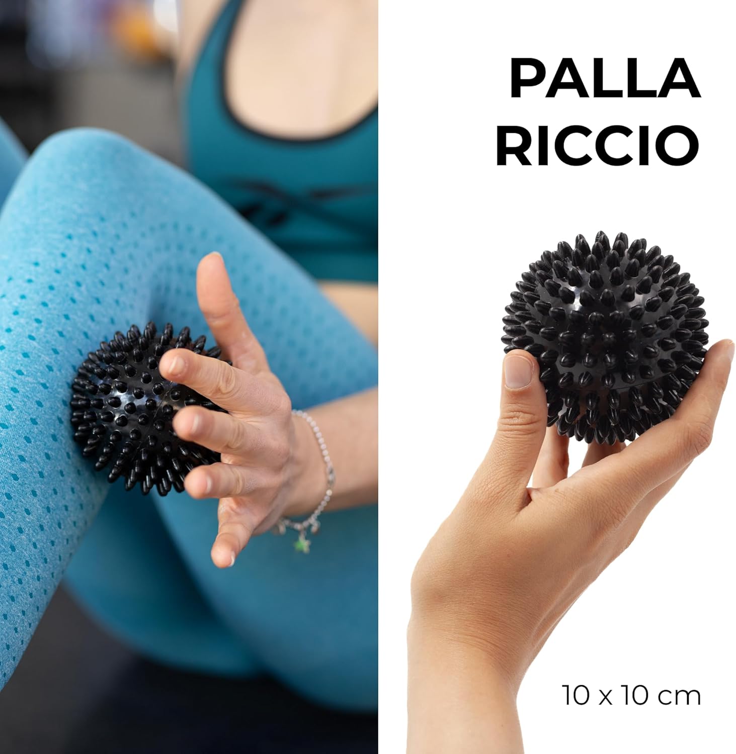 Detalle de KALAHARI Palline per Massaggio SET 4 in 1 con Ebook in italiano – Trigger Point, Automassaggio Miofasciale e fascia elastica