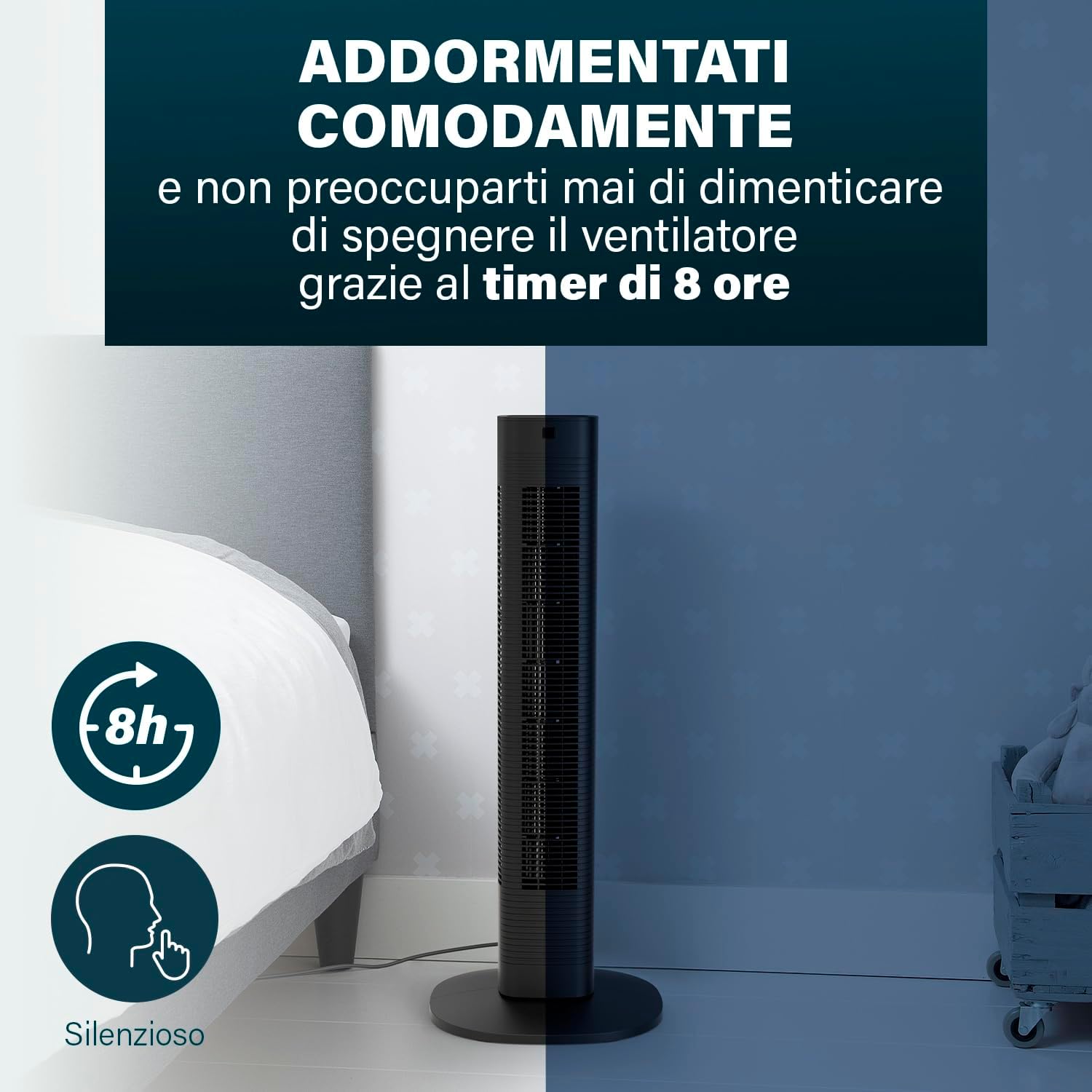 Thumbnail 6 de Princess Ventilatore a colonna compatto 3 modalità e 3 velocità – Connesso, oscillazione 80°, 358230