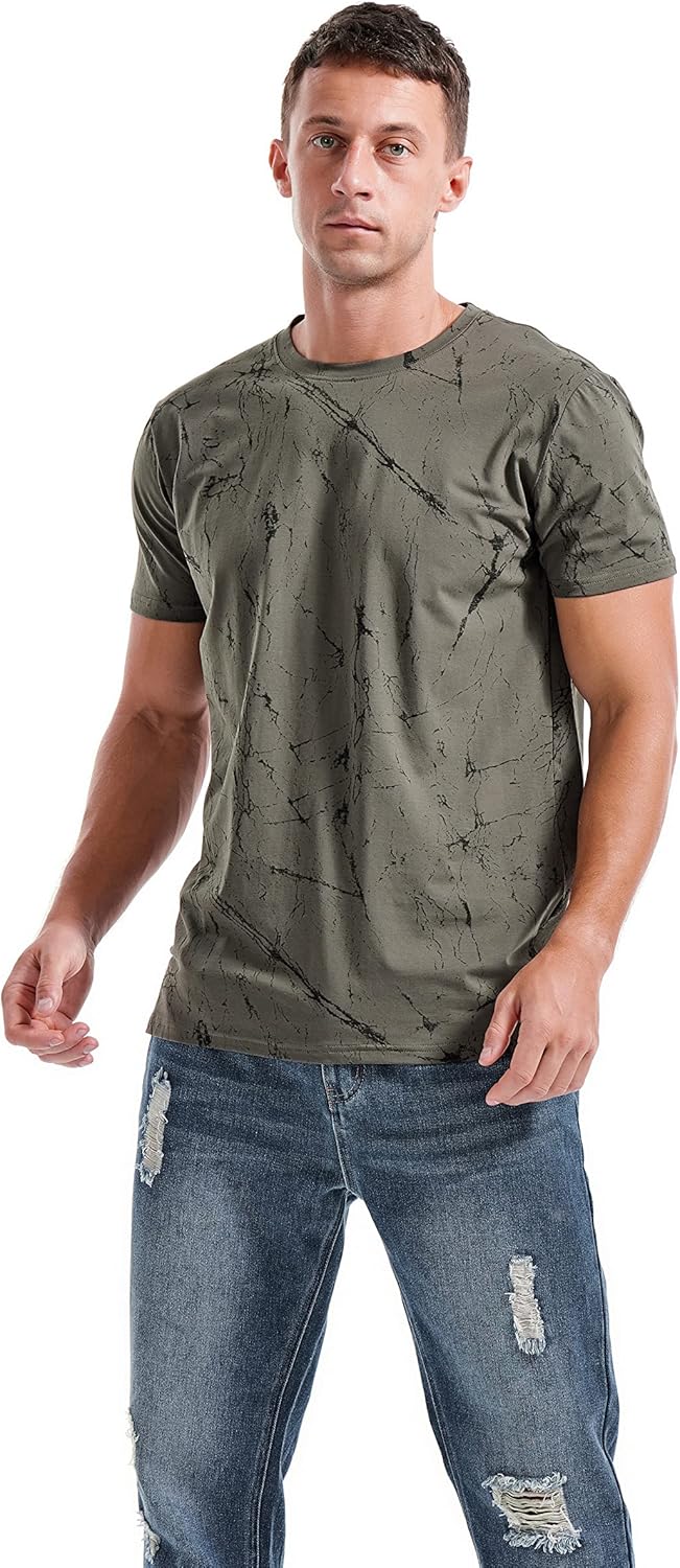 Thumbnail 4 de RONOMO Herren T-Shirt 95% Baumwolle / 5% Spandex – Hautfreundlich, Mikroelastisch, mit Graffiti-Druck