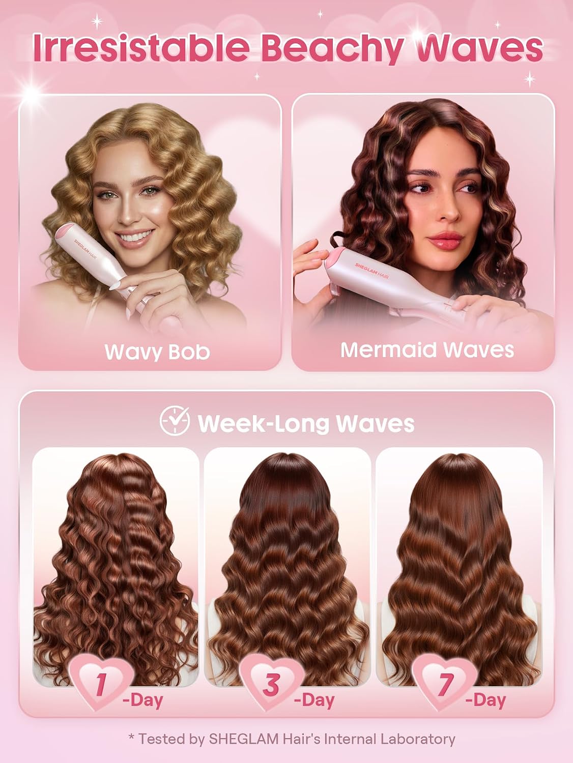 Thumbnail 6 de SHEGLAM Cupid's Beach Wave Iron 19mm
