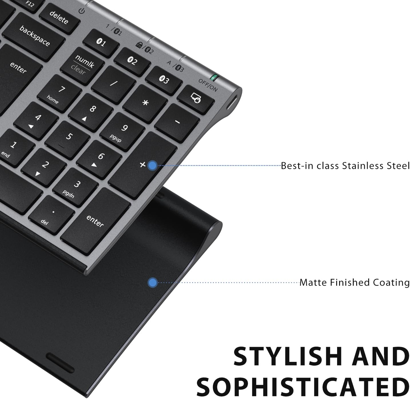 Thumbnail 5 de iClever Wireless Keyboard Slim Bluetooth UK layout ⌨