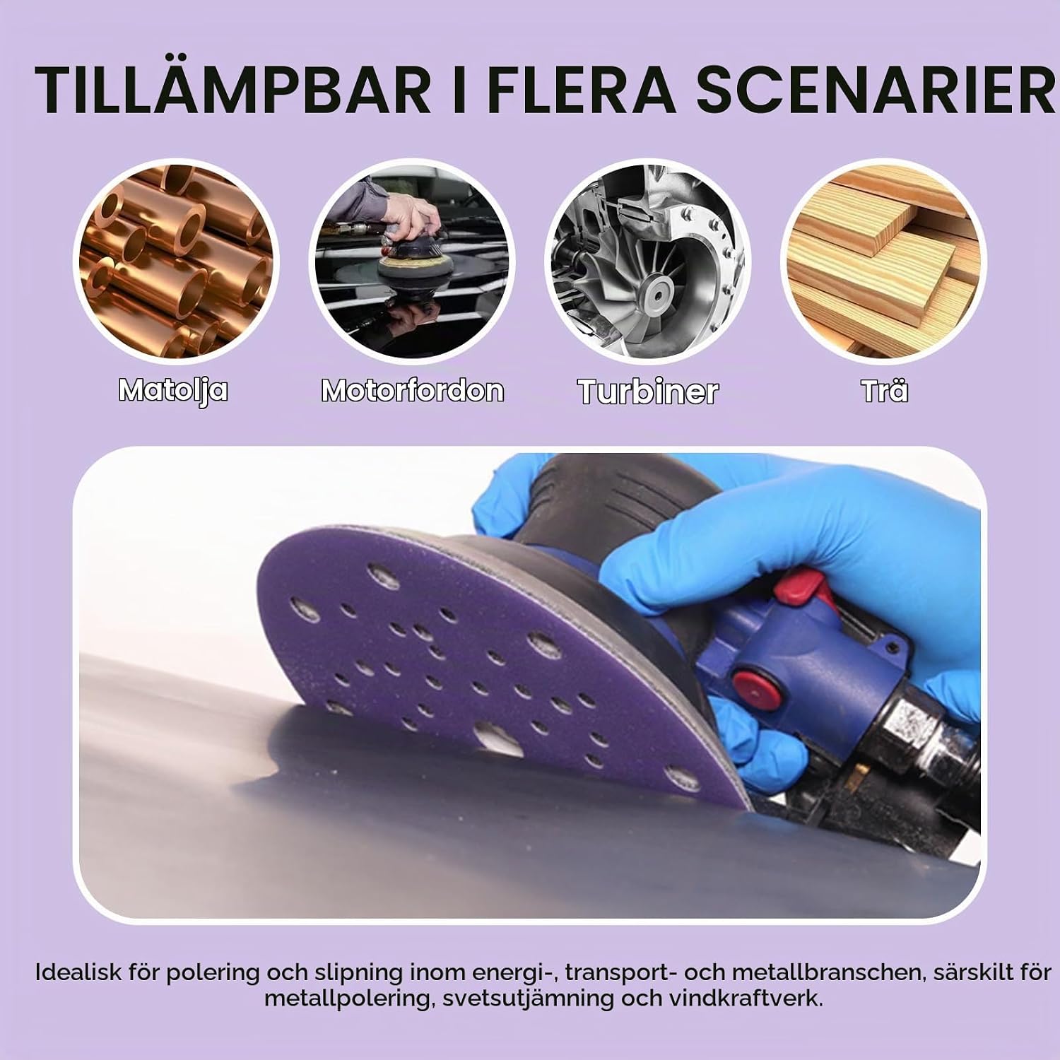 Thumbnail 4 de GEOGIEEW slippapper för excenterslip, 150 mm, 60 skivor med 15 hål