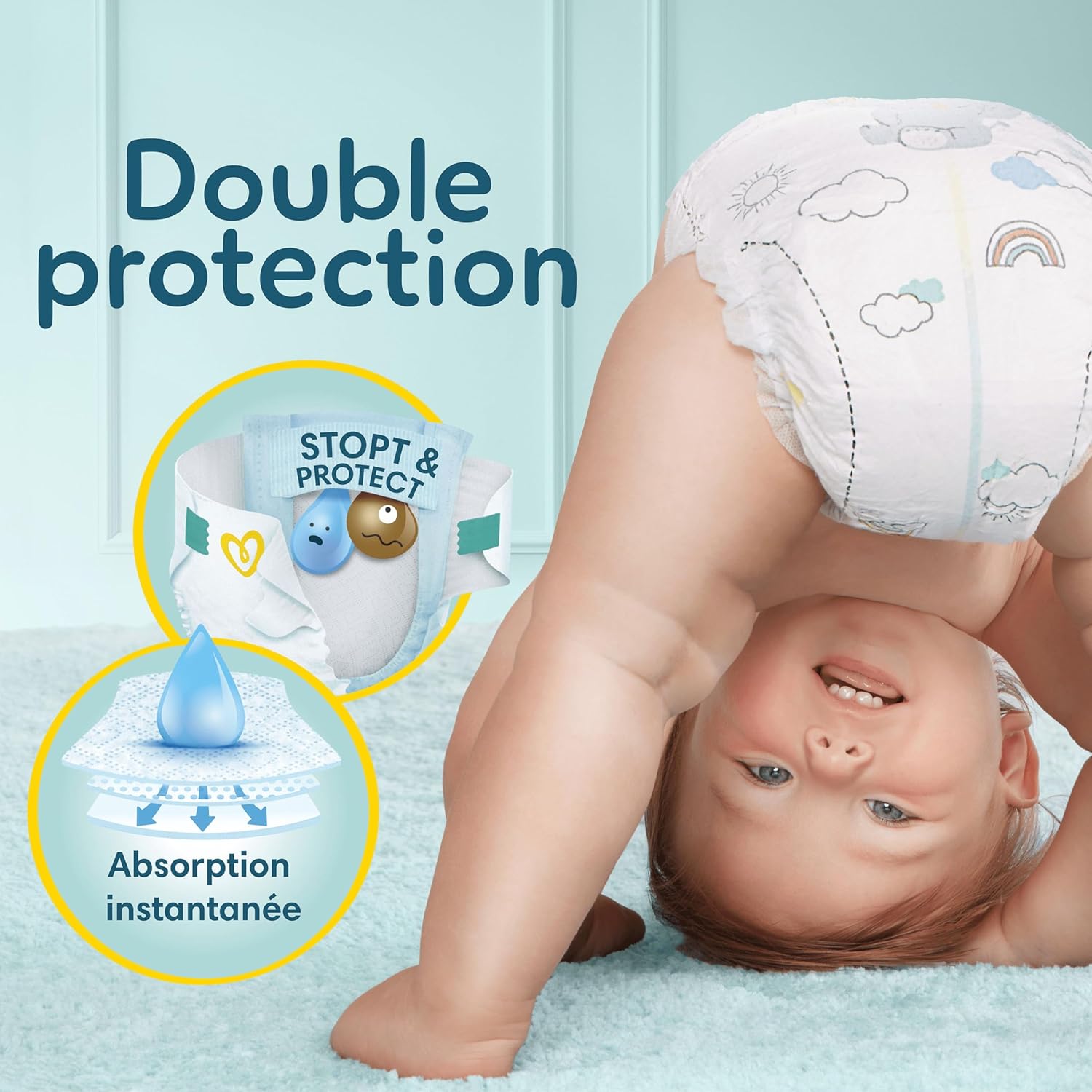 Thumbnail 1 de Pampers Premium Protection Taille 6 (13–18 kg) – 144 couches, double protection anti-fuites, pack 1 mois