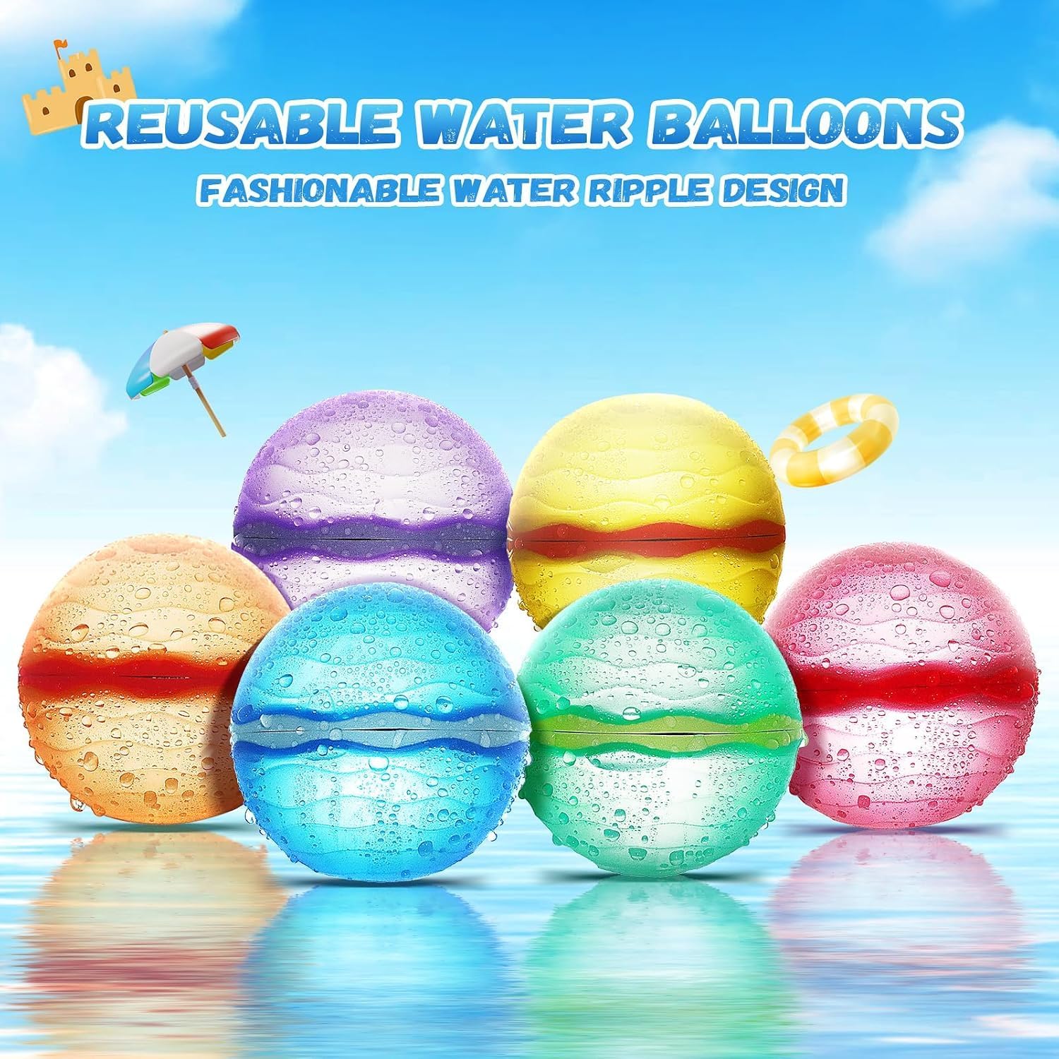 Thumbnail 5 de Magnetic Reusable Water Balloons (12 Pack) – Fast Refill, Latex-Free for Kids’ Outdoor Fun