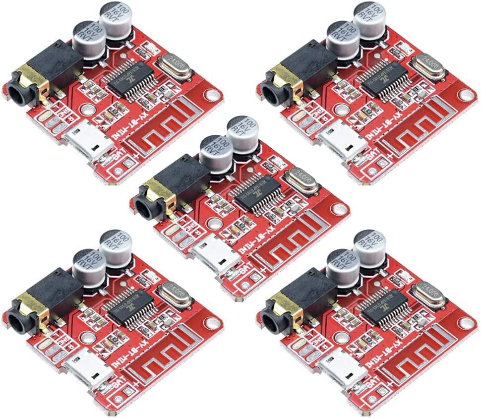 Detalle de Heemol XY-BT-Mini Bluetooth-audio-ontvangermodule, 5 stuks, 3,5mm-stereo-uitgang