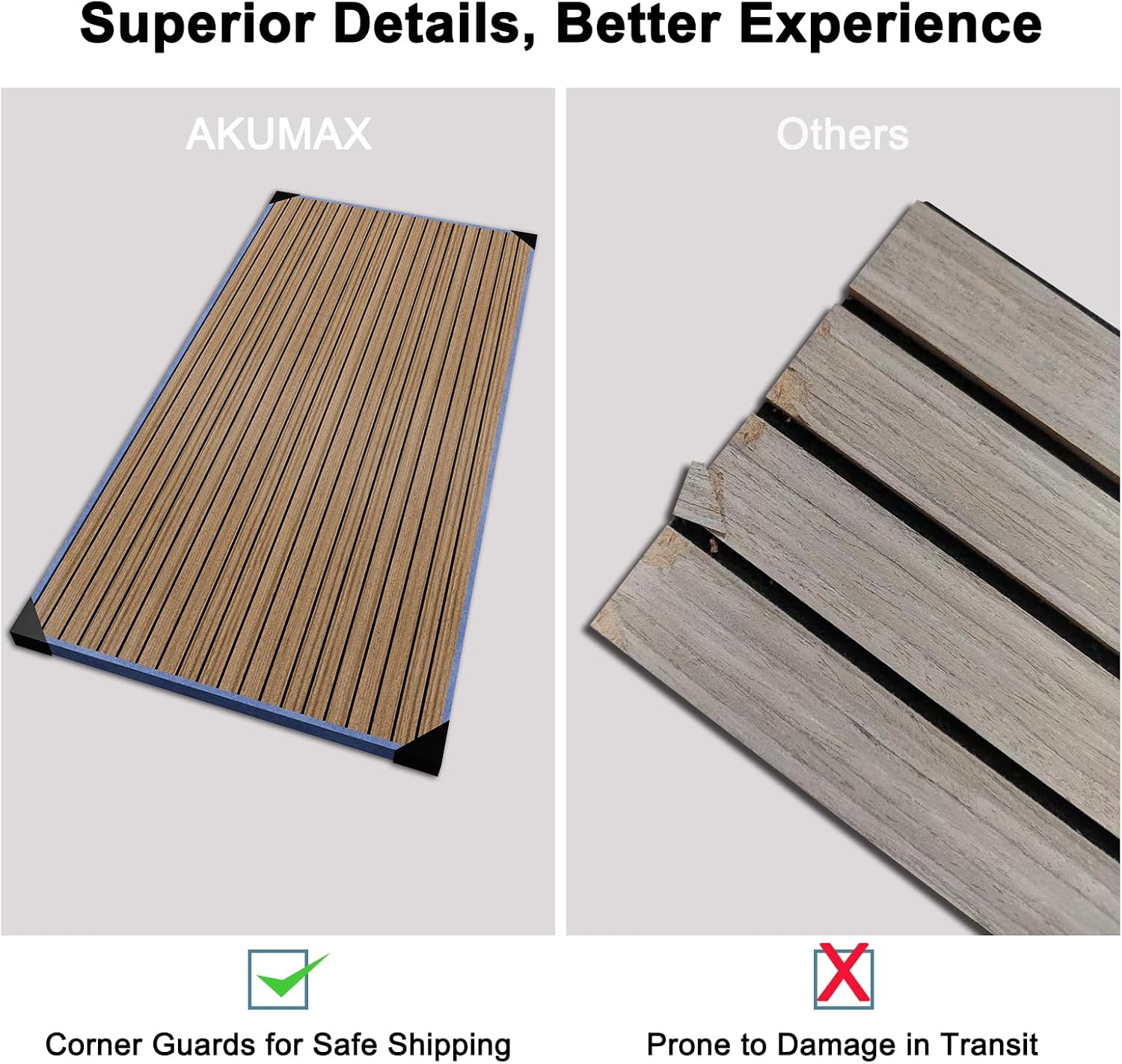 Thumbnail 6 de AKUMAX AM -3D05-Teak-8mm-8P Flexible Acoustic Wall Panels, Teak Veneer