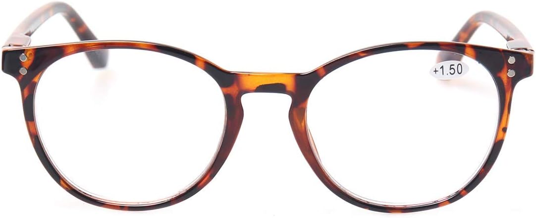 Thumbnail 4 de Kerecsen 4 Pack Retro Round Reading Glasses with Spring Hinges – Lightweight, Unisex