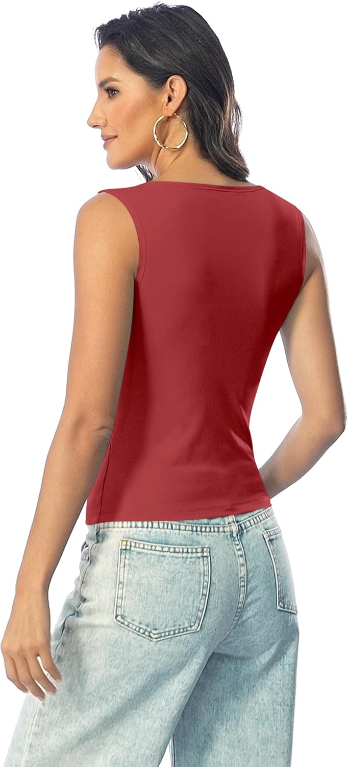 Thumbnail 3 de DUOEASE Canotta Donna Estiva Scollo a Barca Basic – Slim Fit, Crop Top senza Maniche