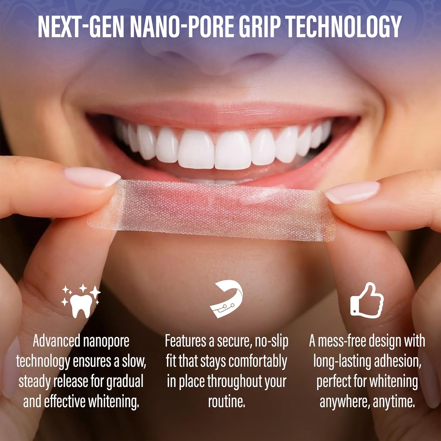 Detalle de GuruNanda Teeth Whitening Strips Kit — 30-Day Treatment with Non-Slip Dry Strip Technology