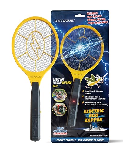 DEVOGUE Electric Fly Swatter Zapper Racket