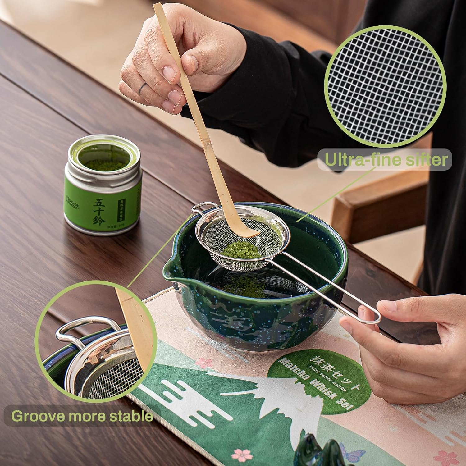 Detalle de Matcha Whisk Set, Bamboo