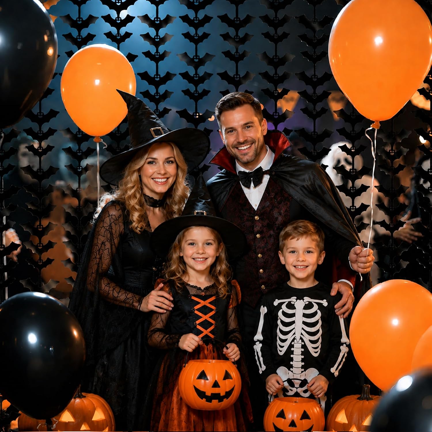 Thumbnail 5 de Halloween Bat Foil Fringe Curtain 6.56 ft x 3.28 ft