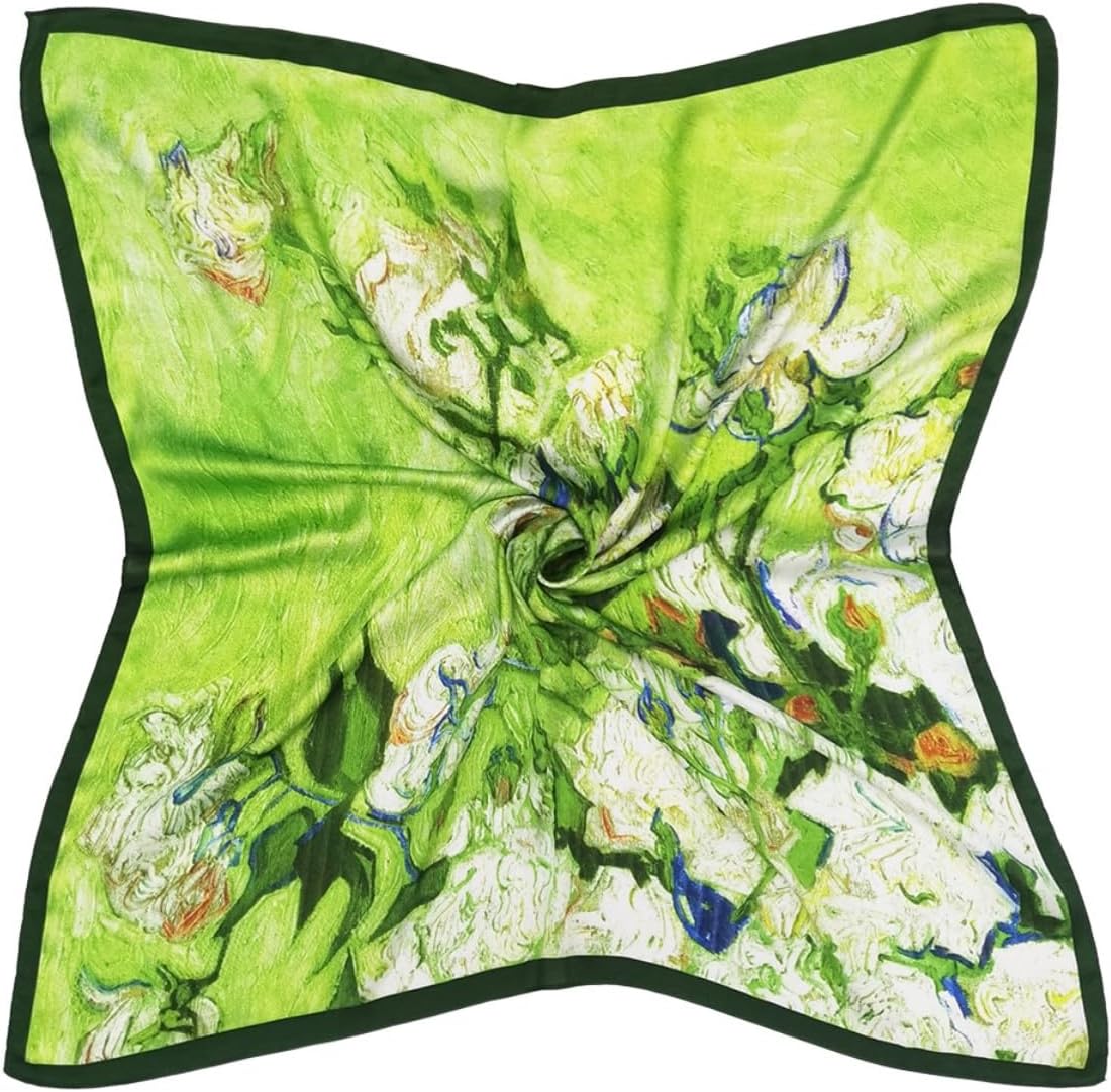 Thumbnail 6 de Julunar Silk Like 35" Satin Hair Scarf (90cm x 90cm) — Large Square Wrap for Sleeping, Hair or Neck, Gift Packed