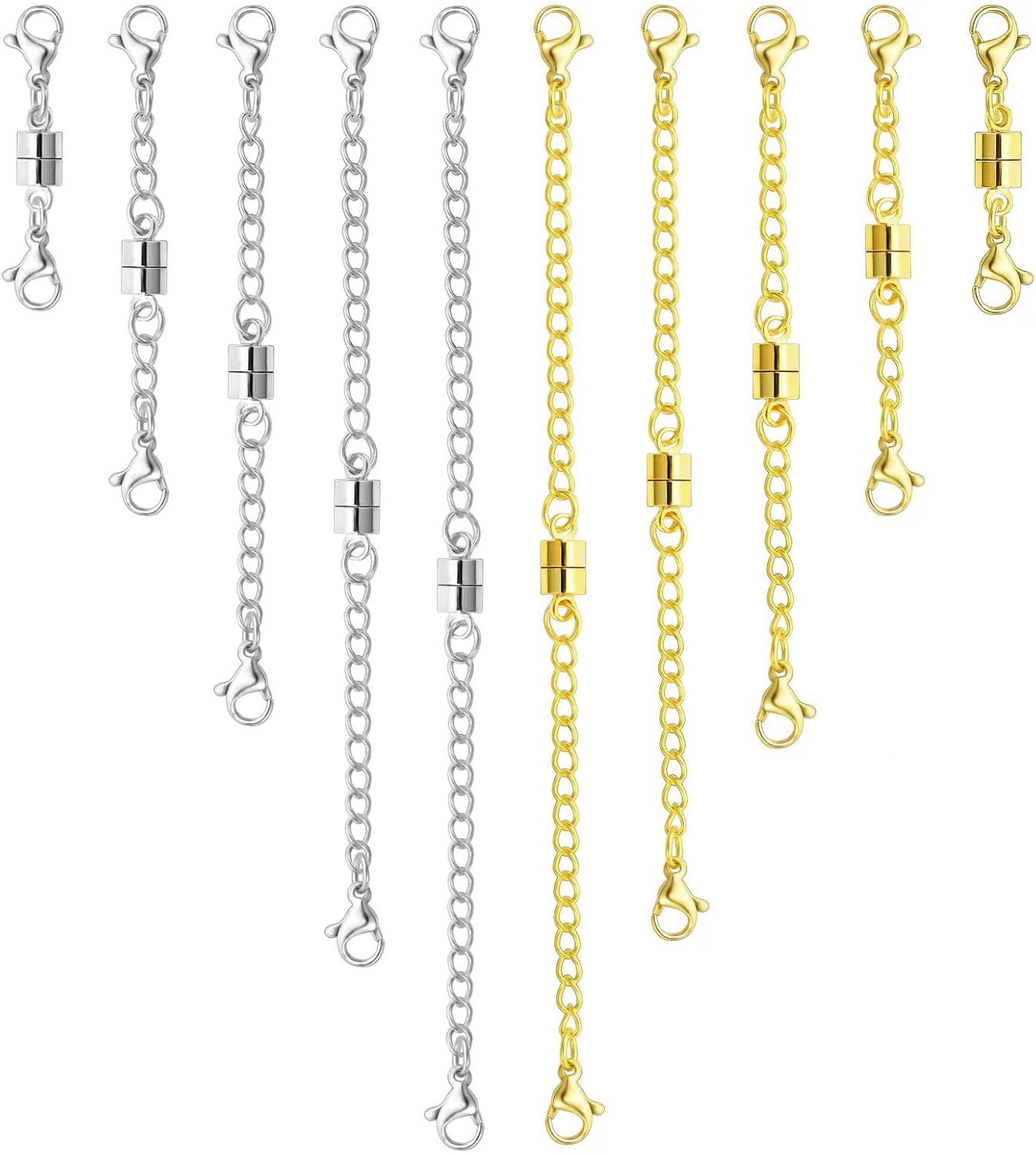 Detalle de OHINGLT 5J5Y Magnetic Necklace Extender, 316 Stainless Steel, Gold & Silver