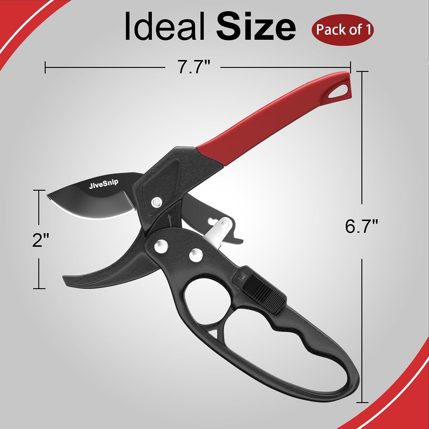 Thumbnail 6 de JiveSnip Professional Pruning Shears with Yrinquet Anvil: Practical pruning with ratchet assist
