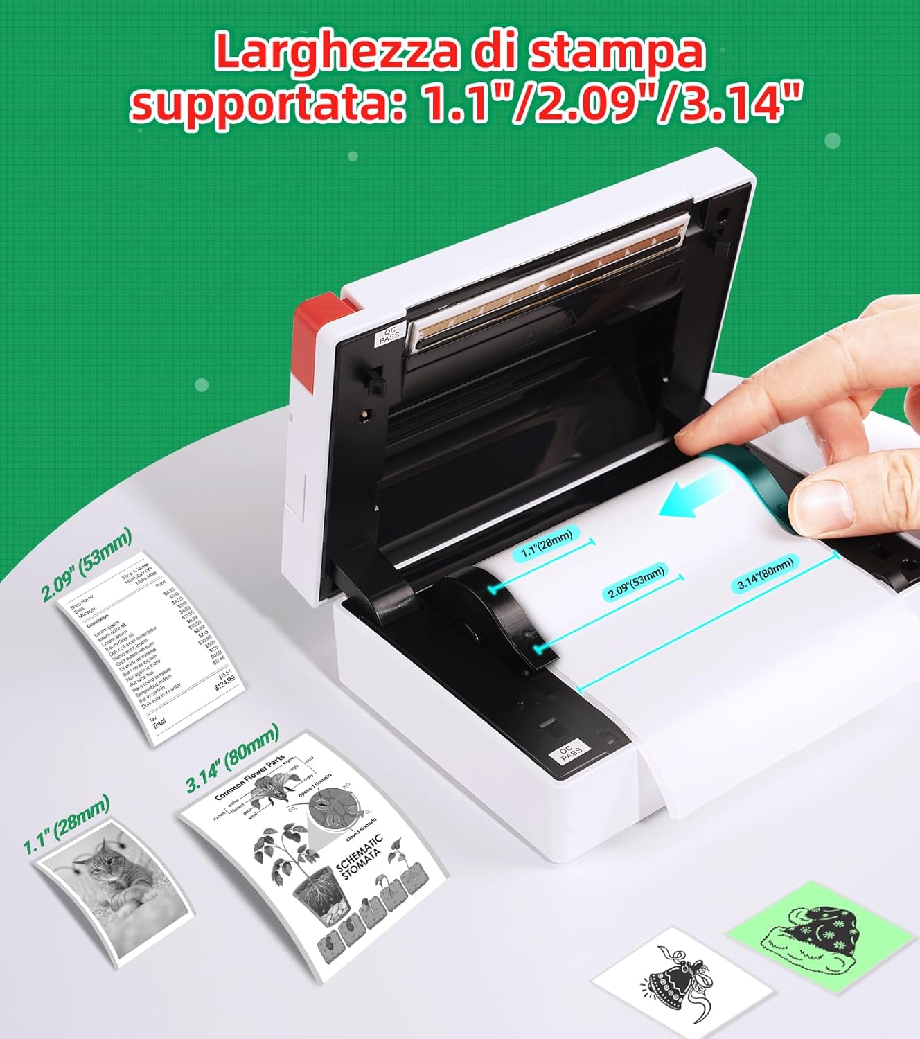 Thumbnail 2 de ORGBRO X3 stampante termica Bluetooth 300 DPI per etichette e foto