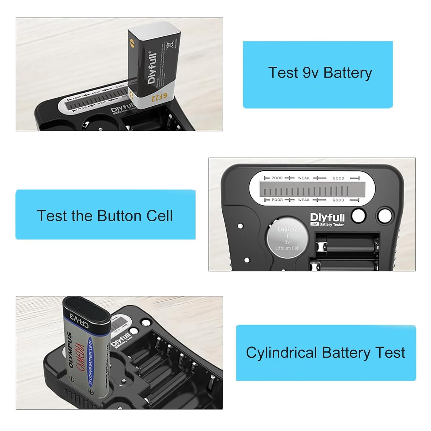 Thumbnail 3 de Dlyfull Battery Tester LCD for AA AAA 1.5V