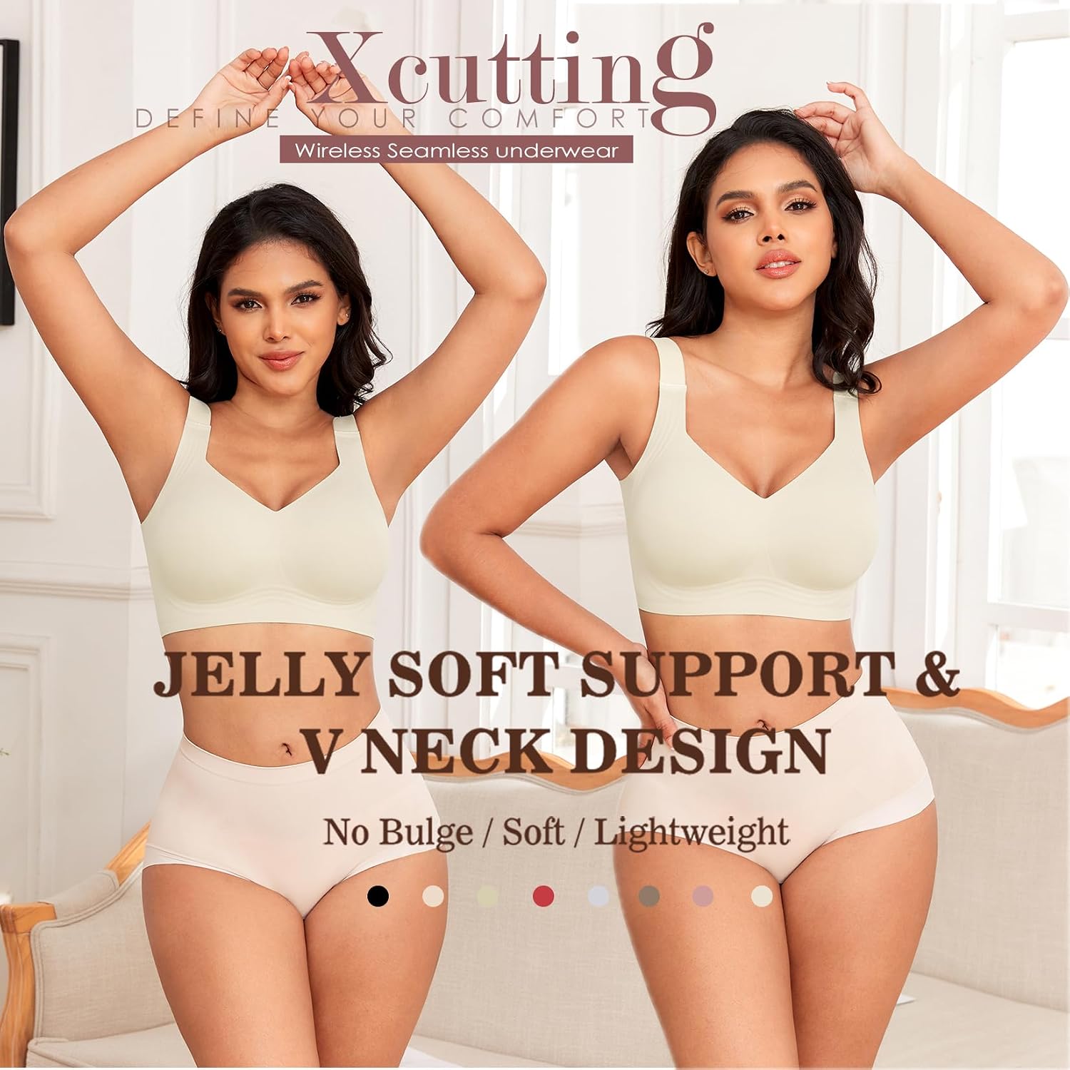 Detalle 1 de Xcutting Wirefree Padded Full Coverage Bra 4-row 🩲