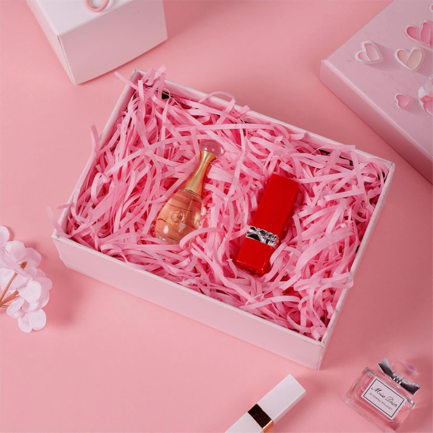 Detalle de JeeMooTown 500 g geschreddertes Papier Rosa