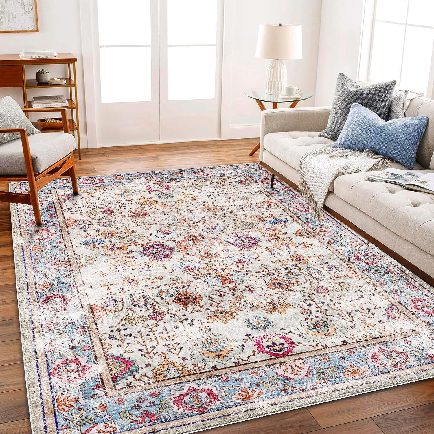 Detalle de CHAMPLANT Washable Area Rug 8'x10'
